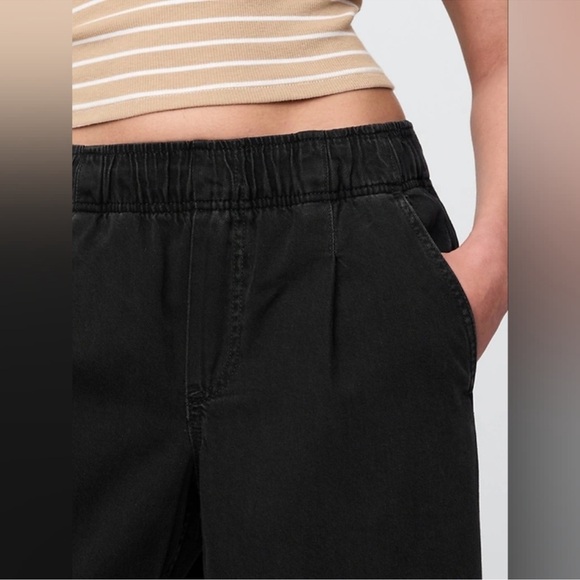 NWT! GAP Black Mid Rise Knit Easy Baggy Jeans - Picture 6 of 7